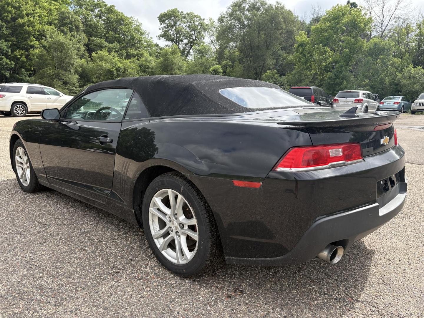 2014 Black Chevrolet Camaro Convertible 1LT (2G1FB3D30E9) with an 3.6L V6 DOHC 24V FFV engine, 6-Speed Automatic transmission, located at 17255 hwy 65 NE, Ham Lake, MN, 55304, 0.000000, 0.000000 - Photo#2