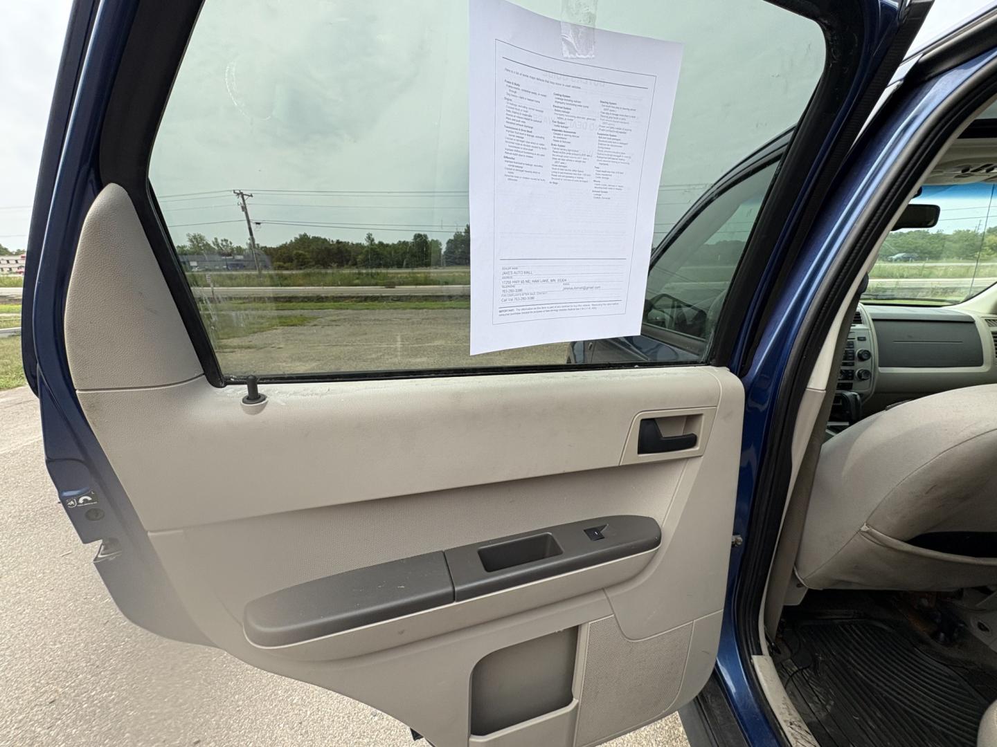 2008 Ford Escape XLT 2WD V6 (1FMCU03198K) with an 3.0L V6 DOHC 24V engine, 4-Speed Automatic Overdrive transmission, located at 17255 hwy 65 NE, Ham Lake, MN, 55304, 0.000000, 0.000000- Photo#10