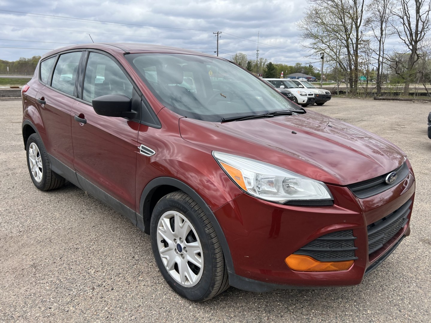 2014 Orange /Black Ford Escape S FWD (1FMCU0F79EU) with an 2.5L L4 DOHC 16V engine, 6-Speed Automatic transmission, located at 17255 hwy 65 NE, Ham Lake, MN, 55304, 0.000000, 0.000000 - Photo#2