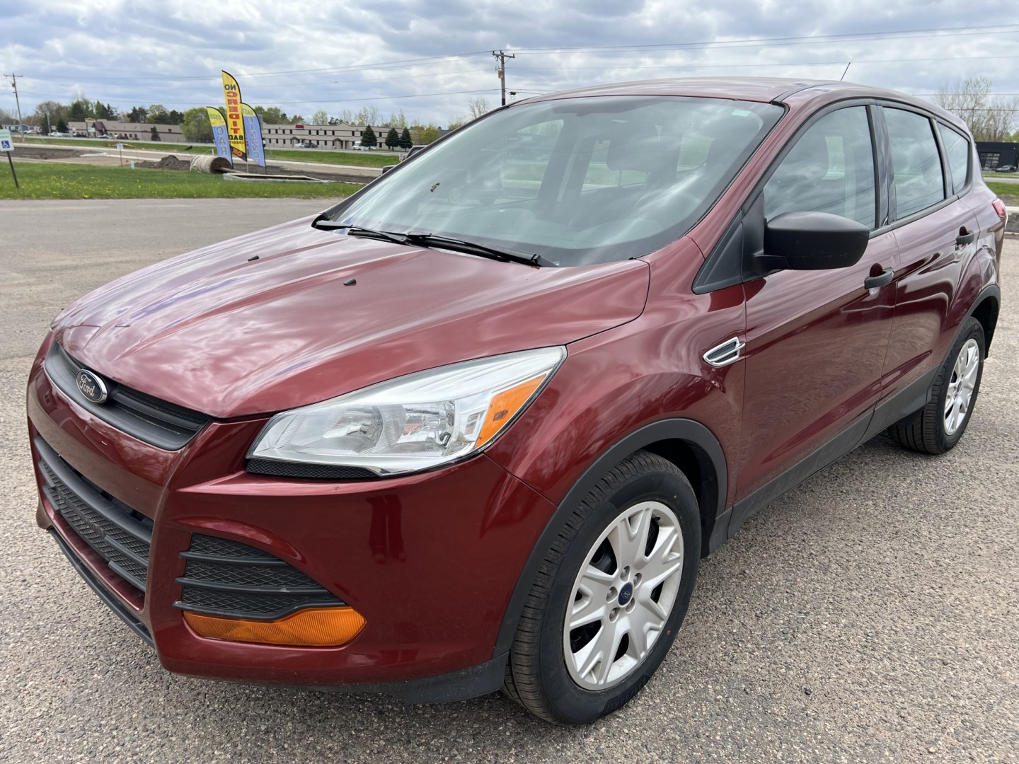 2014 Orange /Black Ford Escape S FWD (1FMCU0F79EU) with an 2.5L L4 DOHC 16V engine, 6-Speed Automatic transmission, located at 17255 hwy 65 NE, Ham Lake, MN, 55304, 0.000000, 0.000000 - Photo#0
