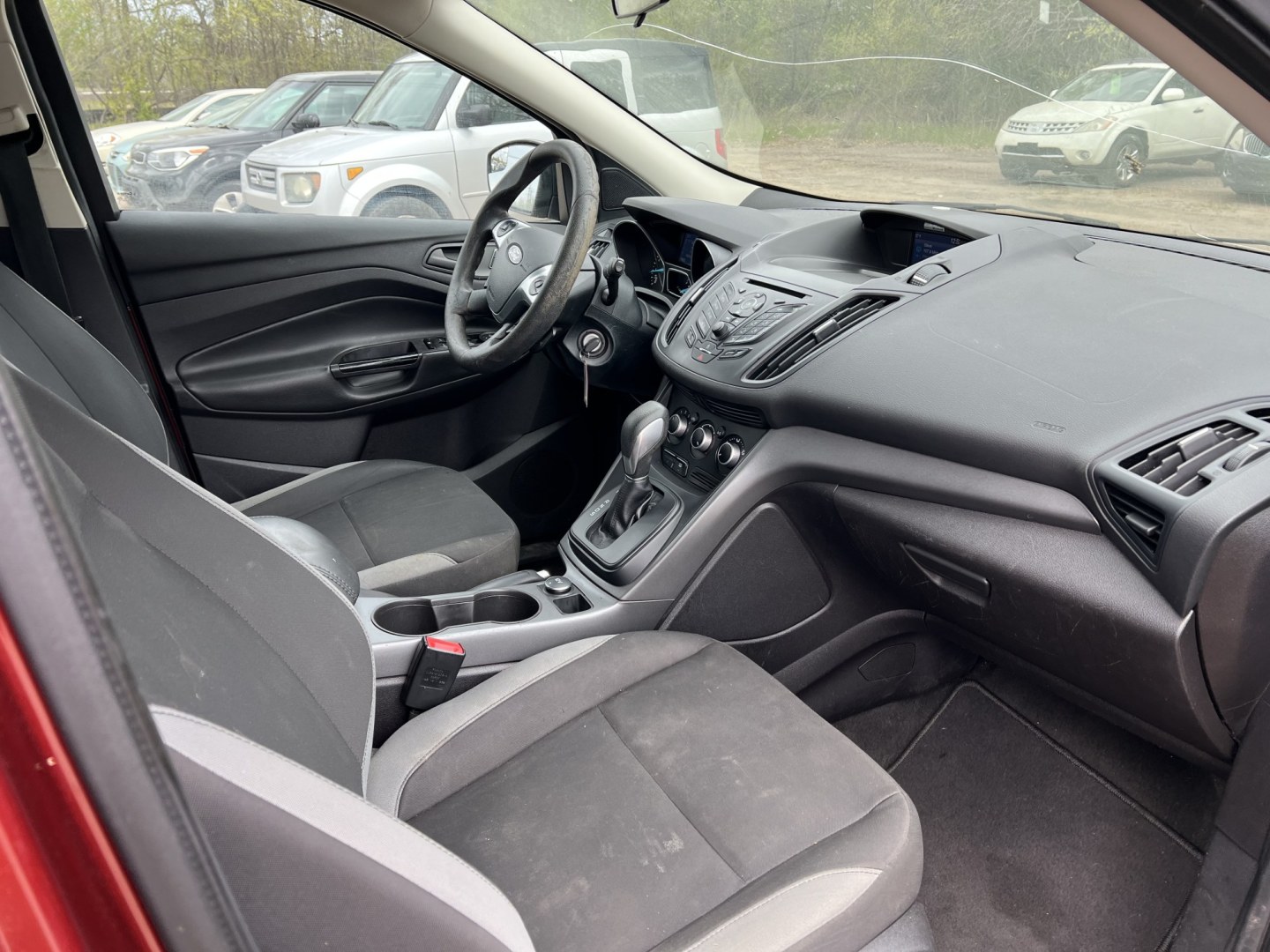 2014 Orange /Black Ford Escape S FWD (1FMCU0F79EU) with an 2.5L L4 DOHC 16V engine, 6-Speed Automatic transmission, located at 17255 hwy 65 NE, Ham Lake, MN, 55304, 0.000000, 0.000000 - Photo#13