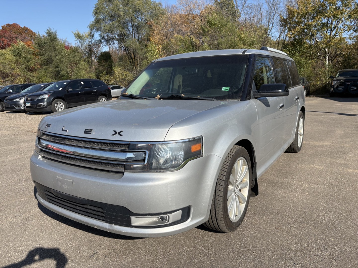 2016 silver /black Ford Flex SEL AWD (2FMHK6C80GB) with an 3.5L V6 DOHC 24V engine, 6A transmission, located at 17255 hwy 65 NE, Ham Lake, MN, 55304, 0.000000, 0.000000- Photo#0
