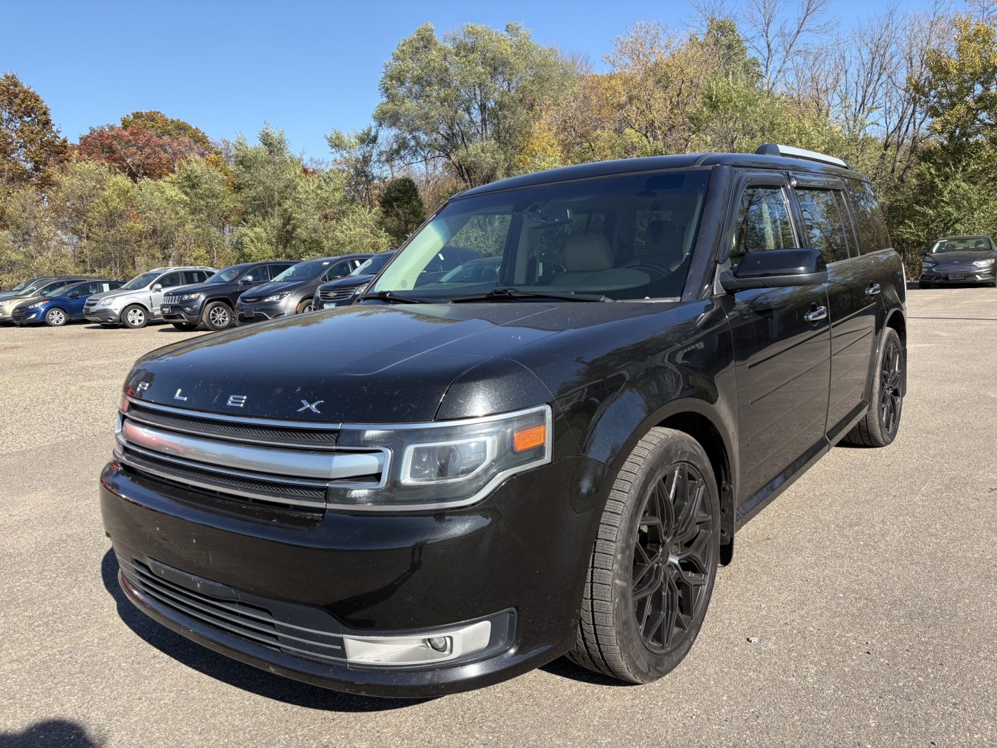 2014 Ford Flex Limited AWD w/EcoBoost (2FMHK6DT2EB) with an 3.5L V6 DOHC 24V engine, 6-Speed Automatic Overdrive transmission, located at 17255 hwy 65 NE, Ham Lake, MN, 55304, 0.000000, 0.000000- Photo#0