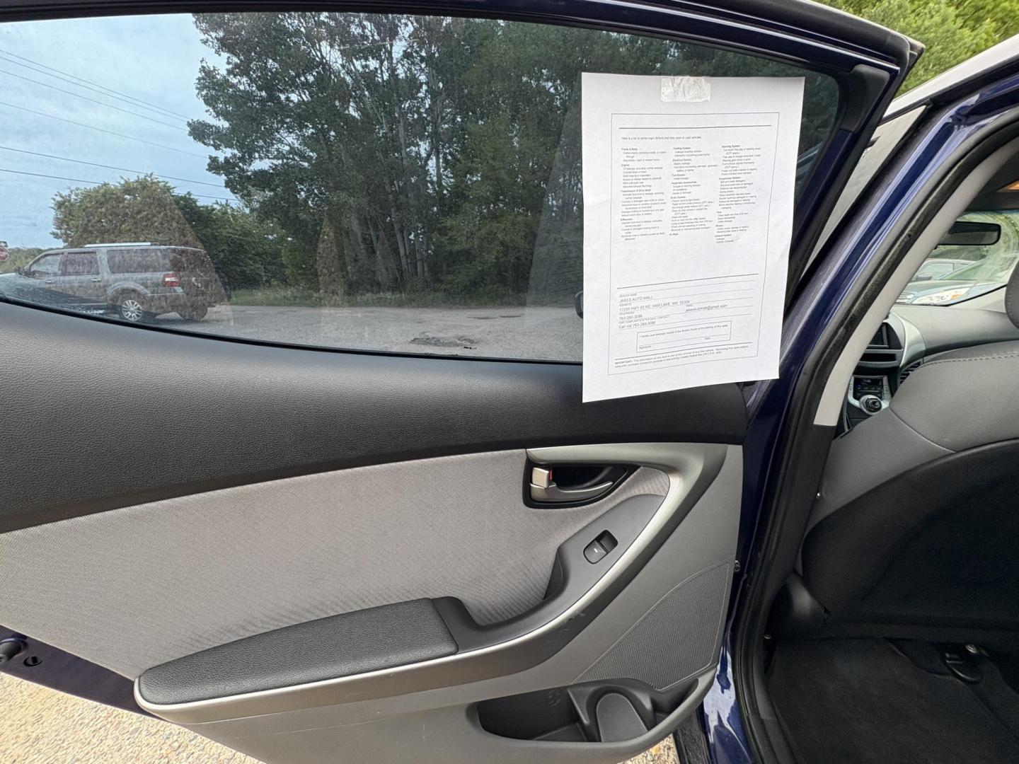 2011 Blue Hyundai Elantra GLS A/T (5NPDH4AE9BH) with an 1.8L L4 DOHC 16V engine, 6-Speed Automatic transmission, located at 17255 hwy 65 NE, Ham Lake, MN, 55304, 0.000000, 0.000000 - Photo#10
