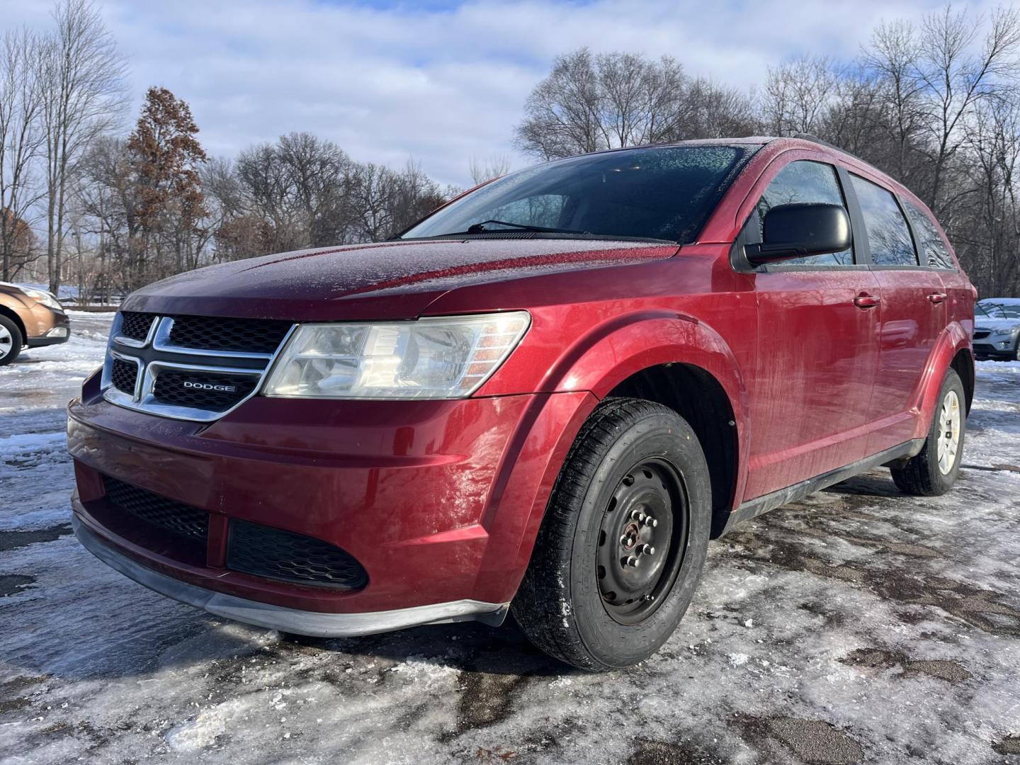 2011 Maroon Dodge Journey Express (3D4PG4FB5BT) with an 2.4L L4 DOHC 16V engine, 4-Speed Automatic transmission, located at 17255 hwy 65 NE, Ham Lake, MN, 55304, 0.000000, 0.000000 - Photo#0